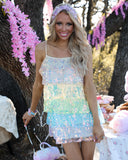 Yazmin Rainbow Sequin Party Dress - The Lace Cactus