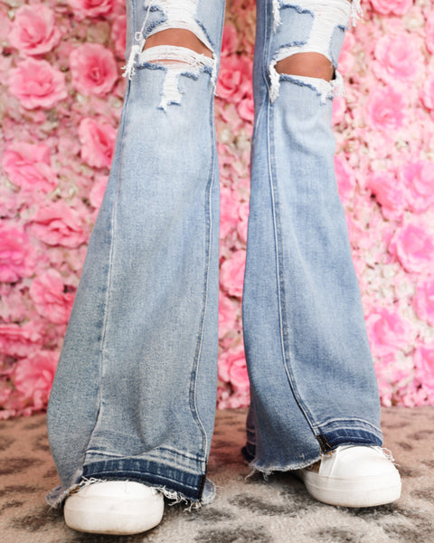 Aubrey High Rise Flare Jeans - The Lace Cactus