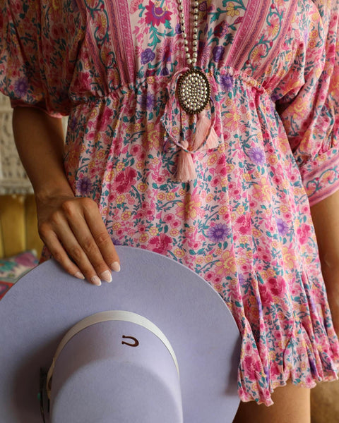 Pink Spanish Floral Ruffle Dress - The Lace Cactus