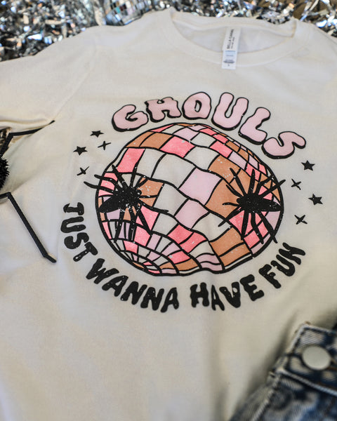 Light Cream "Ghouls Just Wanna Have Fun" Graphic Tee - The Lace Cactus