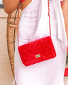 Robyn Red Quilted Purse - The Lace Cactus