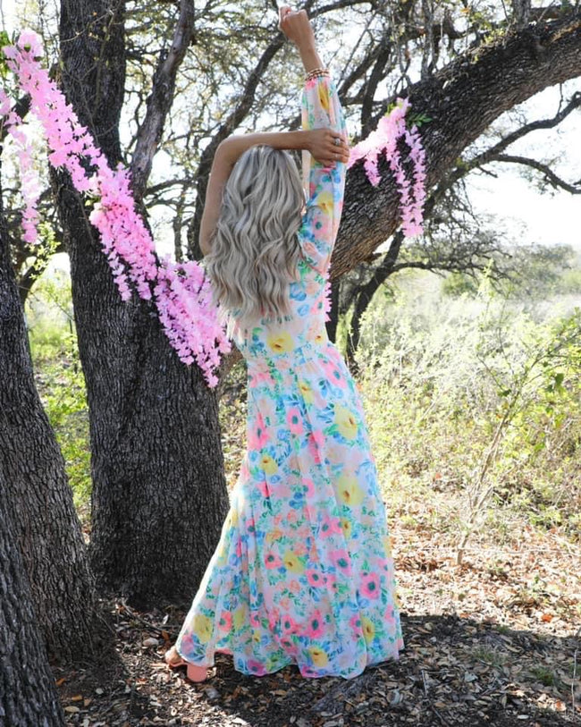 Fallyn Floral Maxi Dress - The Lace Cactus