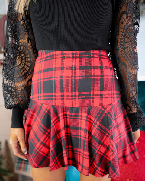 Rudy Red Plaid Skort - The Lace Cactus