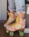 Pink Floral Roller Skates - The Lace Cactus