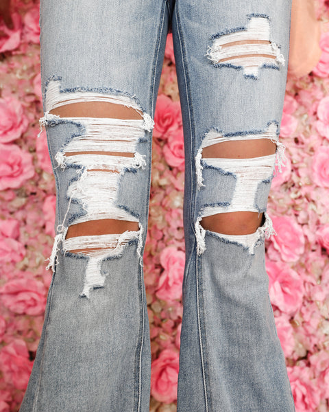 Aubrey High Rise Flare Jeans - The Lace Cactus