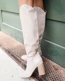 Stephanie Taupe Knee High Boot - The Lace Cactus
