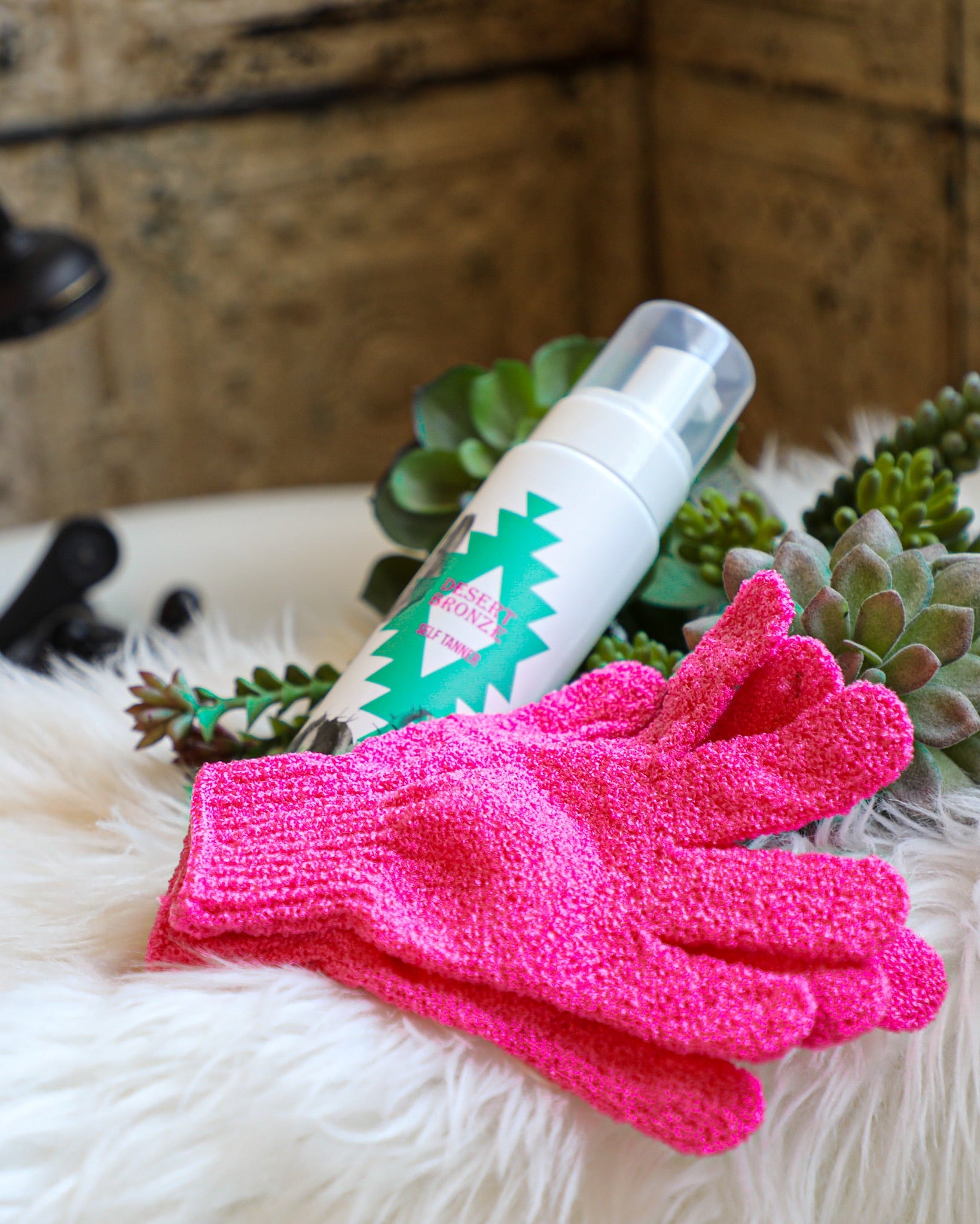 Desert Bronze Exfoliator Mitts - The Lace Cactus