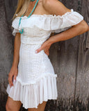 Whitney White Mini Dress - The Lace Cactus