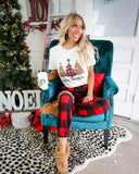 Ruthie Red Plaid Joggers - The Lace Cactus
