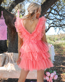 Cypress Coral Tulle Dress - The Lace Cactus