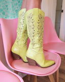 Maui Yellow Texan Boots - The Lace Cactus